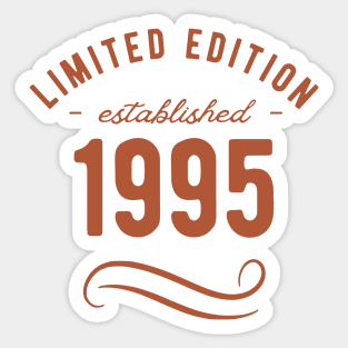 Limited Edition established 1995  text Sticker